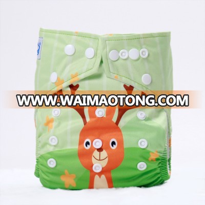 BABYLAND Positioning printing Baby Cloth Diaper Microfleece Diaper Pocket Nappy